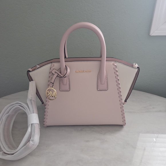 Michael Kors Handbags - Michael Kors Avril Small Satchel Pink Leather Handbag Crossbody